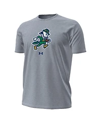 Under Armour Men's Gray Notre Dame Fighting Irish Leprechaun Performance T-Shirt