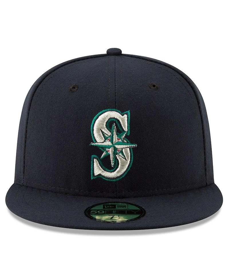 New Era Men's Navy Seattle Mariners 2025 Mlb Postseason Side Patch 59FIFTY Fitted Hat
