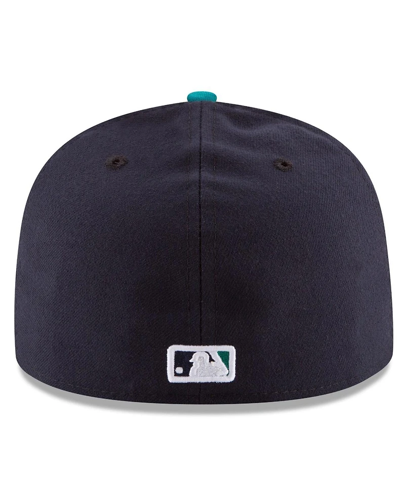 New Era Men's Navy/Teal Seattle Mariners 2025 Mlb Postseason Side Patch 59FIFTY Fitted Hat