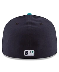 New Era Men's Navy/Teal Seattle Mariners 2025 Mlb Postseason Side Patch 59FIFTY Fitted Hat