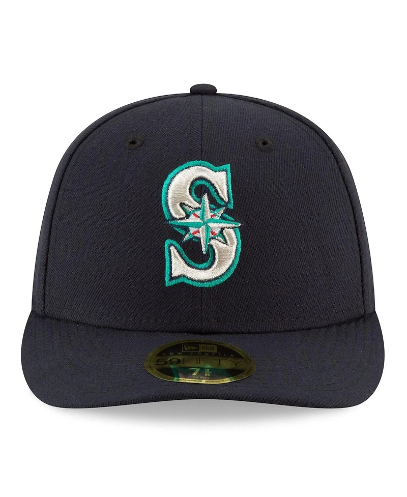 New Era Men's Navy Seattle Mariners 2025 Mlb Postseason Side Patch Low Profile 59FIFTY Fitted Hat