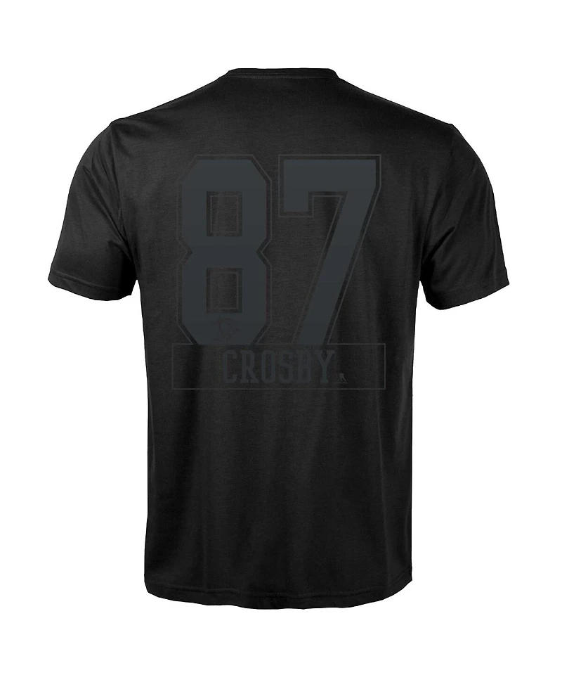 LevelWear Men's Sidney Crosby Black Pittsburgh Penguins Richmond Darkside Name Number T-Shirt