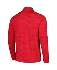 LevelWear Men's Red Tour ship Logo Quarter-Zip Hoodie