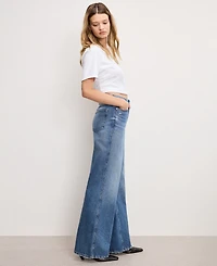 Good American Women's Wide Leg High-Rise Jeans, Regular and Plus
