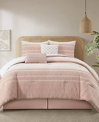 Stratford Park Cleluya Cotton Jacquard 6-Pc. Comforter Set