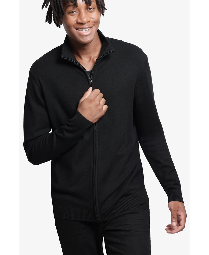 Xray Men's Full Zip Mock Neck Sweater