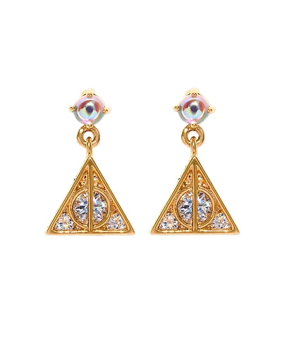 Girls Crew Harry Potter Deathly Hallows Crystal Earrings