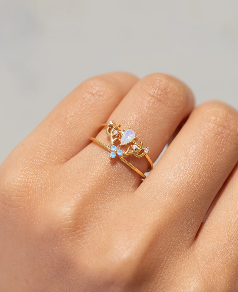 Girls Crew Harry Potter Patronus Crystal Ring Set