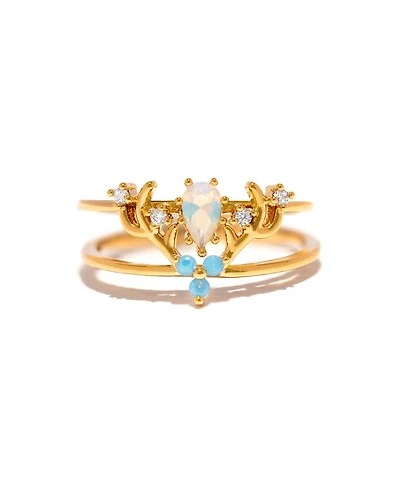 Girls Crew Harry Potter Patronus Crystal Ring Set