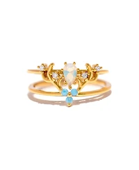 Girls Crew Harry Potter Patronus Crystal Ring Set