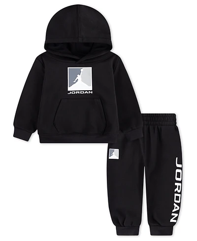 Jordan Baby Boys 2-Piece Long-Sleeves Essentials Baseline Hoodie and Pants Set
