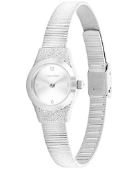 Calvin Klein Women's Contemporary Silver Tone Stainless Steel Mesh Bracelet Watch, 18mm