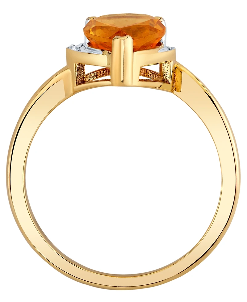 Macy's Citrine (1-3/4 ct. t.w.) and Diamond Accent Ring in 10K Yellow Gold