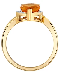 Macy's Citrine (1-3/4 ct. t.w.) and Diamond Accent Ring in 10K Yellow Gold