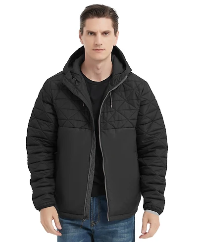 Hawke & Co. Men's Color-Blocked Diamond Quilted Yoke Jacket