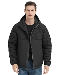 Hawke & Co. Men's Color-Blocked Diamond Quilted Yoke Jacket