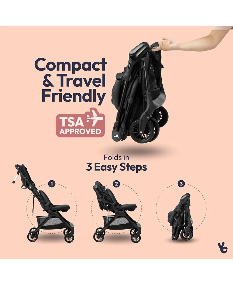 BabbleRoo Lightweight Stroller - Seagrass