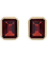 Macy's Garnet (3-5/8 ct. t.w.) Stud Earrings in 14K Yellow Gold