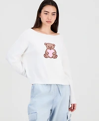 Ultra Flirt Juniors' Graphic Intarsia-Knit Sweater