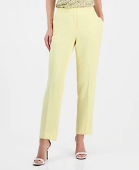 Kasper Women's Core Julia Stretch Crepe Mid-Rise Pants, Regular & Petite