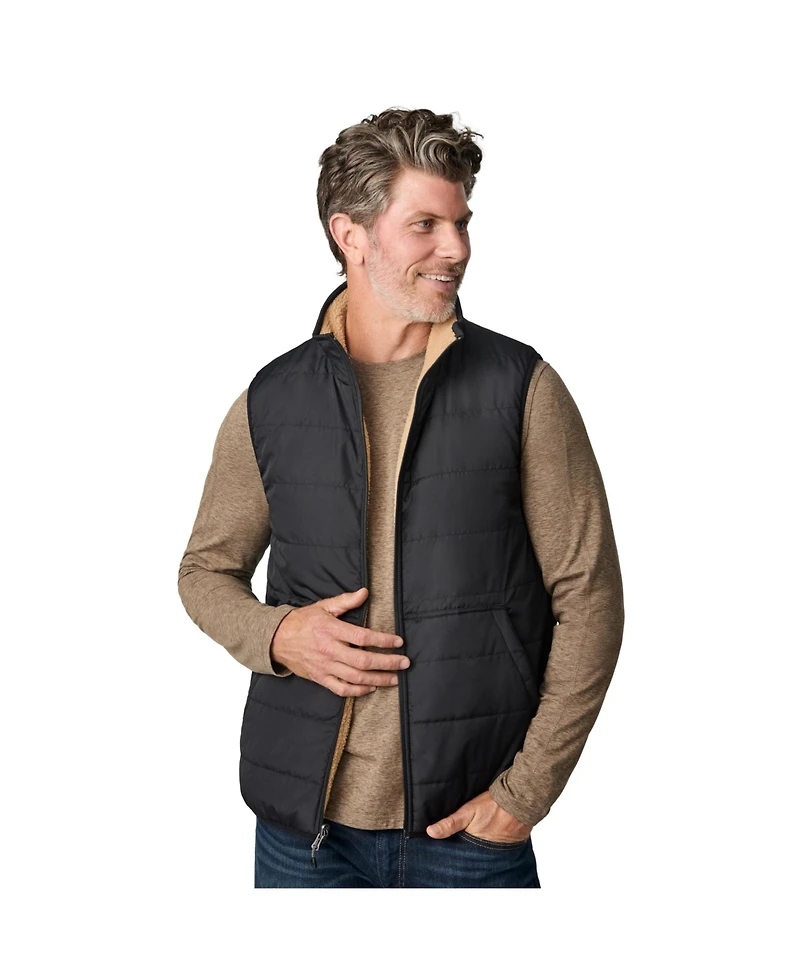 Free Country Men's Atlas Ii Quilted Reversible Sherpa Vest