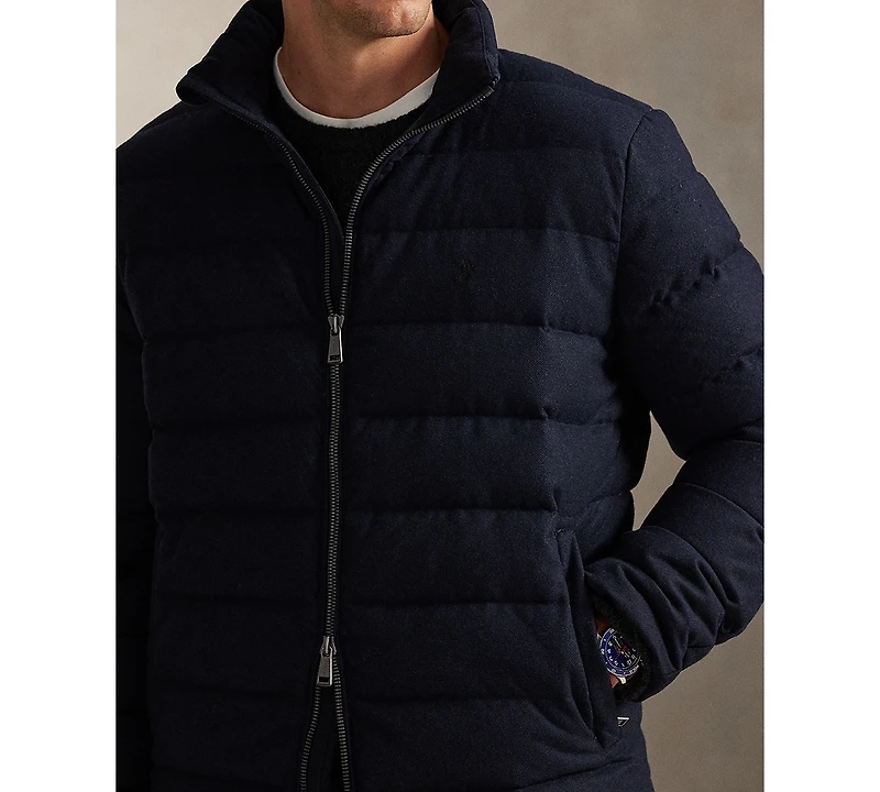 Polo Ralph Lauren Men's Big & Tall Mock Neck Colden Herringbone Jacket