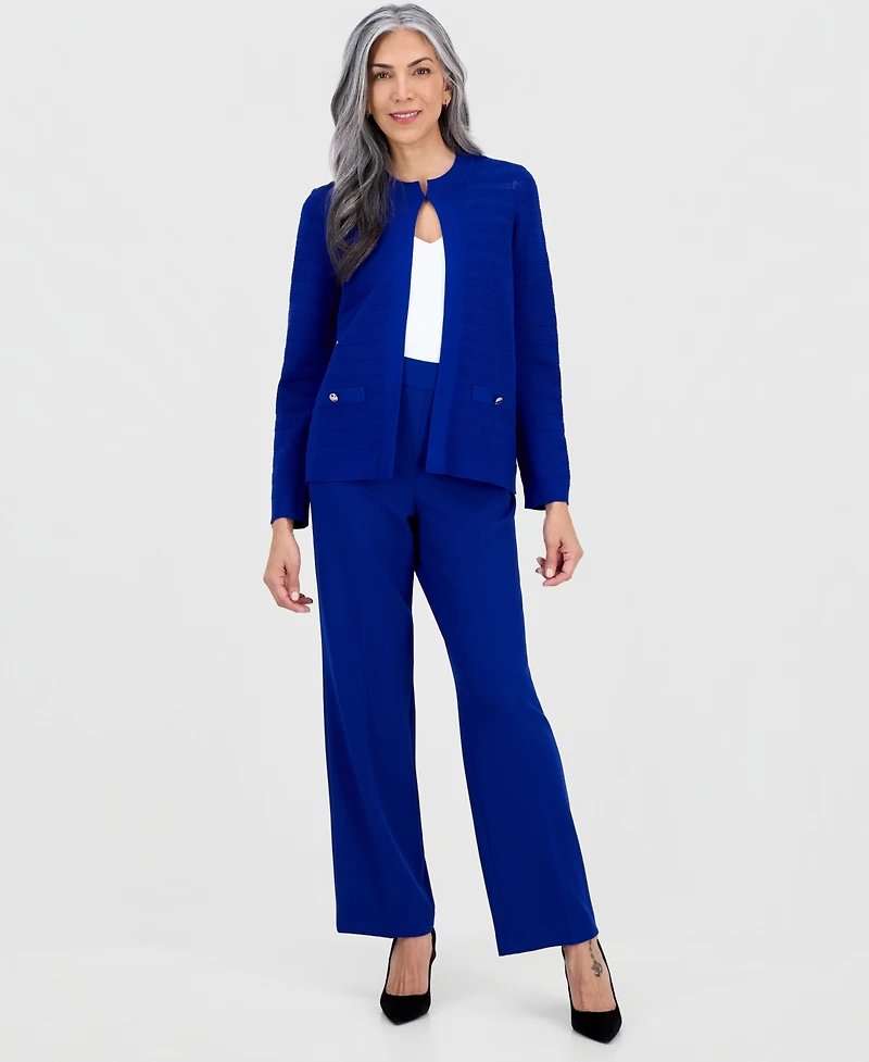 Kasper Women's Gracie High-Rise Straight-Leg Pants, Regular & Petite