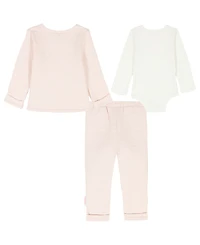 Calvin Klein Baby Girls 3-Piece Long-Sleeve Bodysuit, Jacket and Pants Set