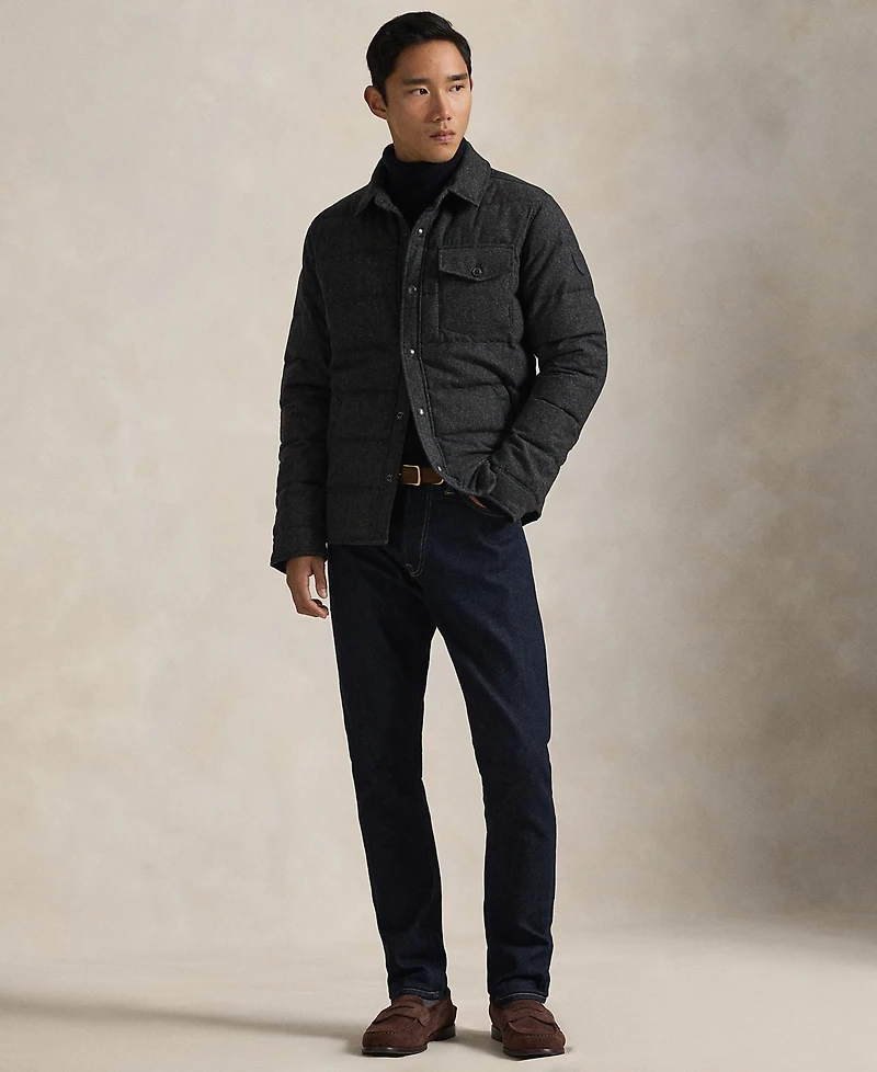 Polo Ralph Lauren Men's Straight Collar Quilted Down Shirt Jacket