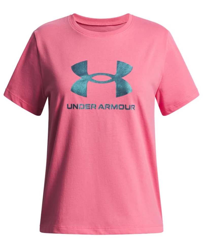 Under Armour Girls 6-16 Short-Sleeves Rival Shimmer T-Shirt