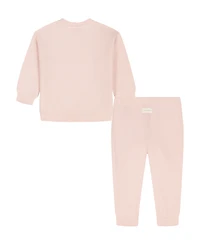 Calvin Klein Baby Girls 2-Piece Crewneck Top and Joggers Set