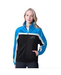 G-iii 4Her by Carl Banks Women's Black Carolina Panthers Post Game Full-Zip Track Jacket