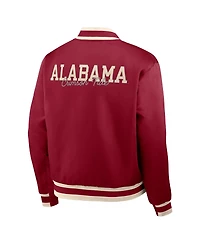 Nike Men's Crimson Alabama Crimson Tide Legacy Full-Snap Bomber Jacket