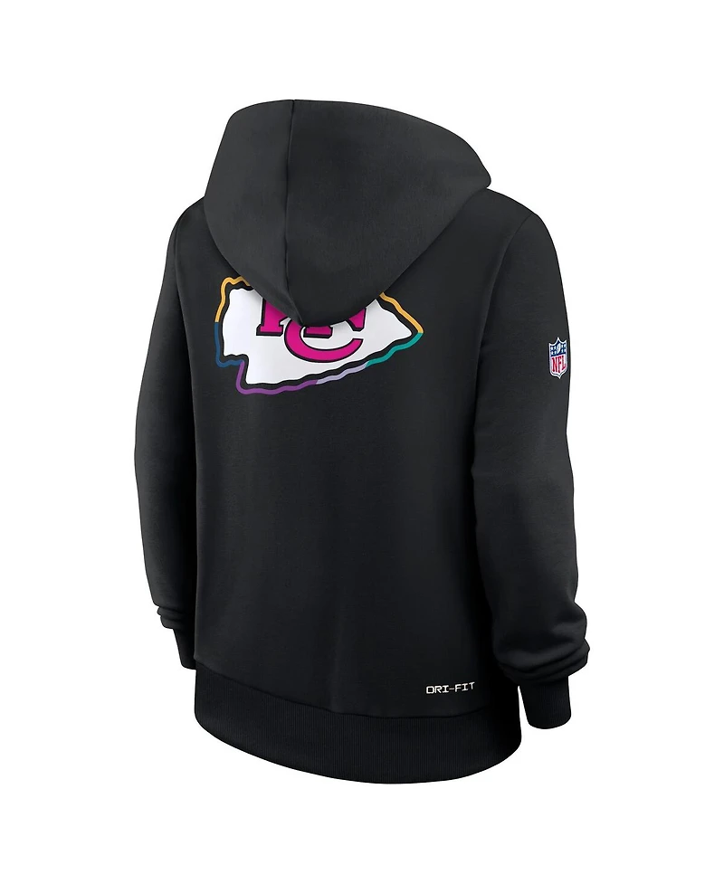 Nike Women's Black Kansas City Chiefs 2025 Nfl Crucial Catch Sideline Standard Issue Dri-fit Hoodie