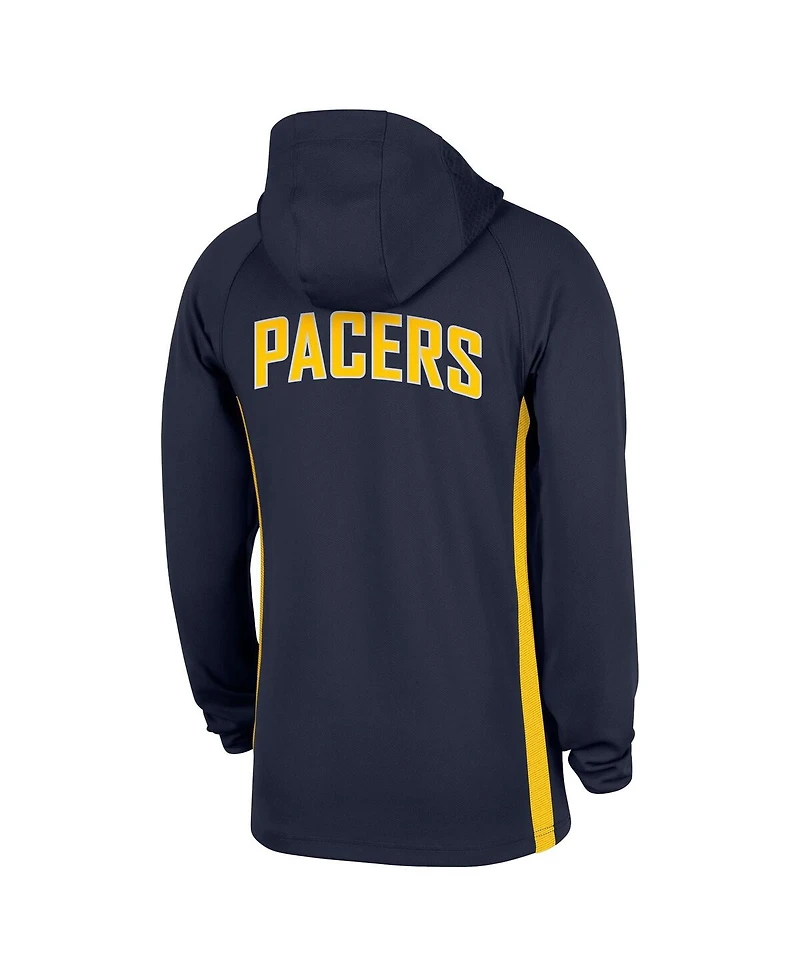 Nike Men's Navy Indiana Pacers Authentic On Court Zone Quarter-Zip Dri-fit Hoodie Jacket
