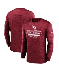 Nike Men's Cardinal Arizona Cardinals Sideline Velocity Performance Long Sleeve T-Shirt