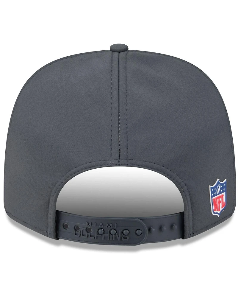 New Era Men's Charcoal Miami Dolphins 2025 Sideline Cold Weather 9SEVENTY Adjustable Hat
