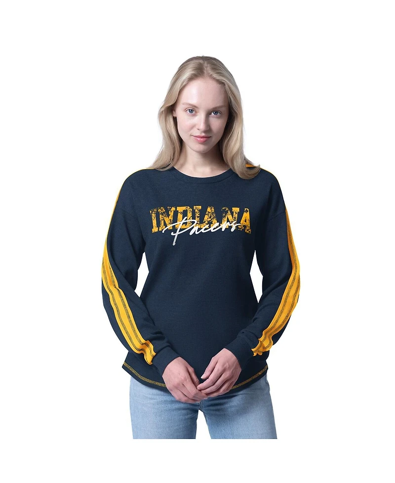 G-iii 4Her by Carl Banks Women's Navy Indiana Pacers Advantage Tri-Blend Long Sleeve T-Shirt