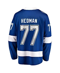 Fanatics Men's Victor Hedman Blue Tampa Bay Lightning Home Captain Patch Breakaway Jersey
