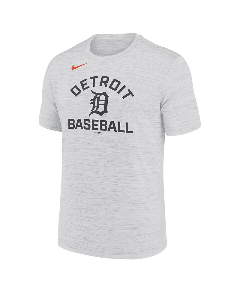 Nike Men's Ash Detroit Tigers Velocity Team City Baseball Dri-fit T-Shirt