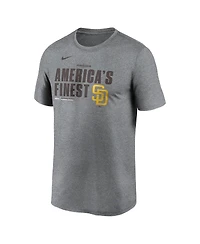 Nike Men's Heather Charcoal San Diego Padres 2025 Mlb Postseason Legend Dri-fit T-Shirt