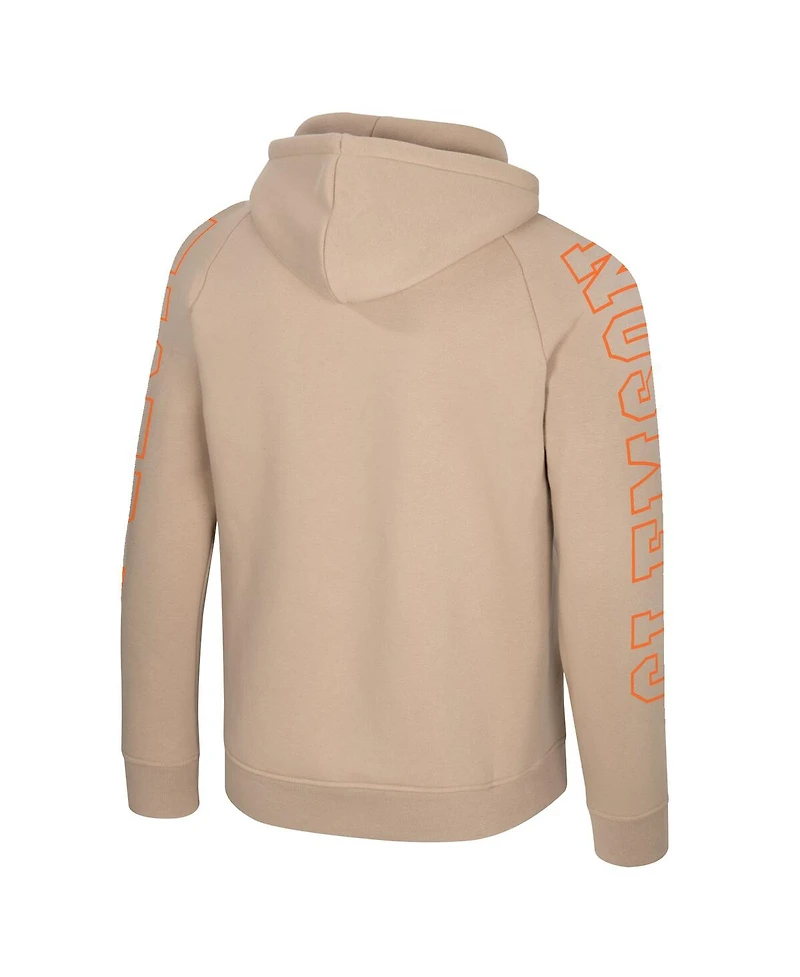 Colosseum Men's Tan Clemson Tigers Big Break Raglan Hoodie