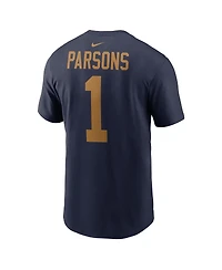 Nike Men's Micah Parsons Navy Green Bay Packers The 1923 Classic Name Number T-Shirt