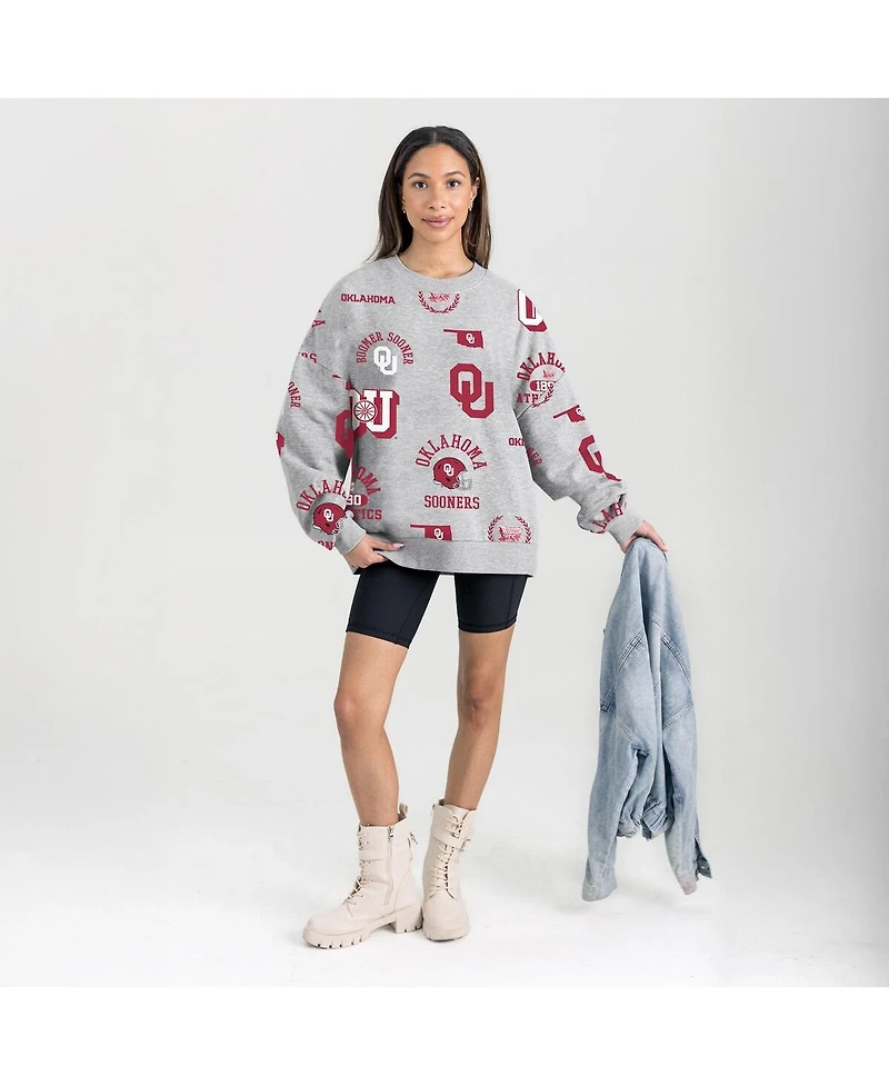 Gameday Couture Women's Gray Oklahoma Sooners Always on Repeat Fleece Sweatshirt