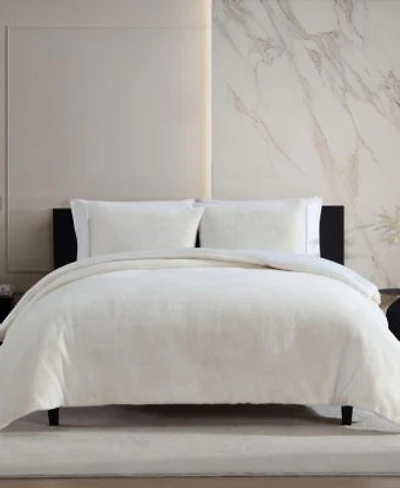 Vera Wang Signature Solid Faux Fur Comforter Set