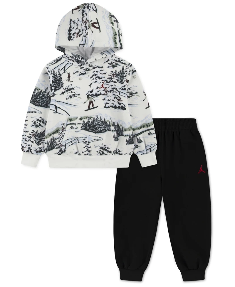 Jordan Boys Toddler 2T-4T 2-Piece Printed Hoodie and Jogger Pants Set