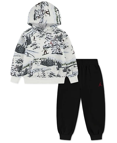 Jordan Boys Toddler 2T-4T 2-Piece Printed Hoodie and Jogger Pants Set