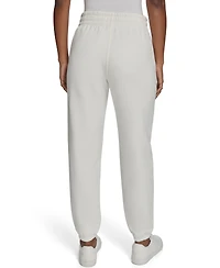 Calvin Klein Women's Flocked Logo Jogger Relaxed Fit Sweatpants