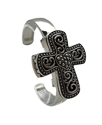 Olivia Pratt Silver Cross Shape Bangle Women Watch