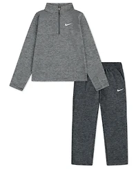 Nike Boys 4-7 2-Piece Quarter-Zip Sunset Fleece T-Shirt and Pants Set